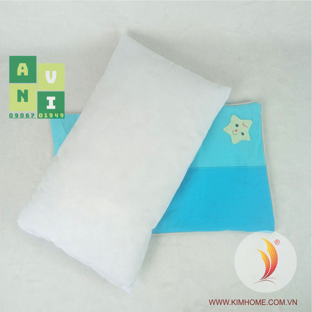 Vỏ gối nằm trẻ em - Áo gối nằm cho bé không kèm ruột Chính Hãng KimHome kích thước 22x40cm, 30x40cm, 30x50cm