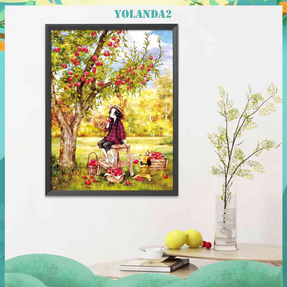Bộ Tranh Thêu Chữ Thập 53x72cm 11CT Hình Cô Gái Màu Sắc Độc Đáo