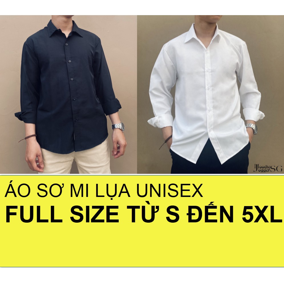 (Size Đến 5XL) Sơ mi lụa không nhăn nam nữ, chất mát | BigBuy360 - bigbuy360.vn