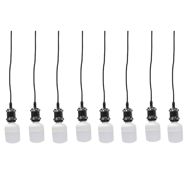 Bộ 8 dây đèn thả cổ điển bóng đèn led búp trụ trang trí 13w