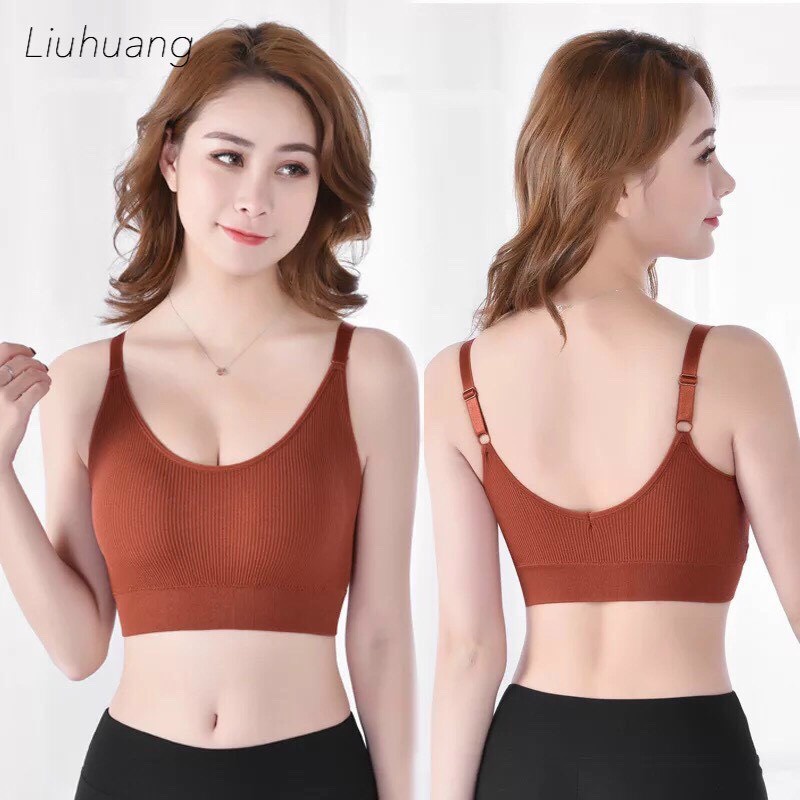 Áo Bra Tăm Siêu Xịn Áo Bra Gân Màu Khoét Lưng Sâu Sang Chảnh