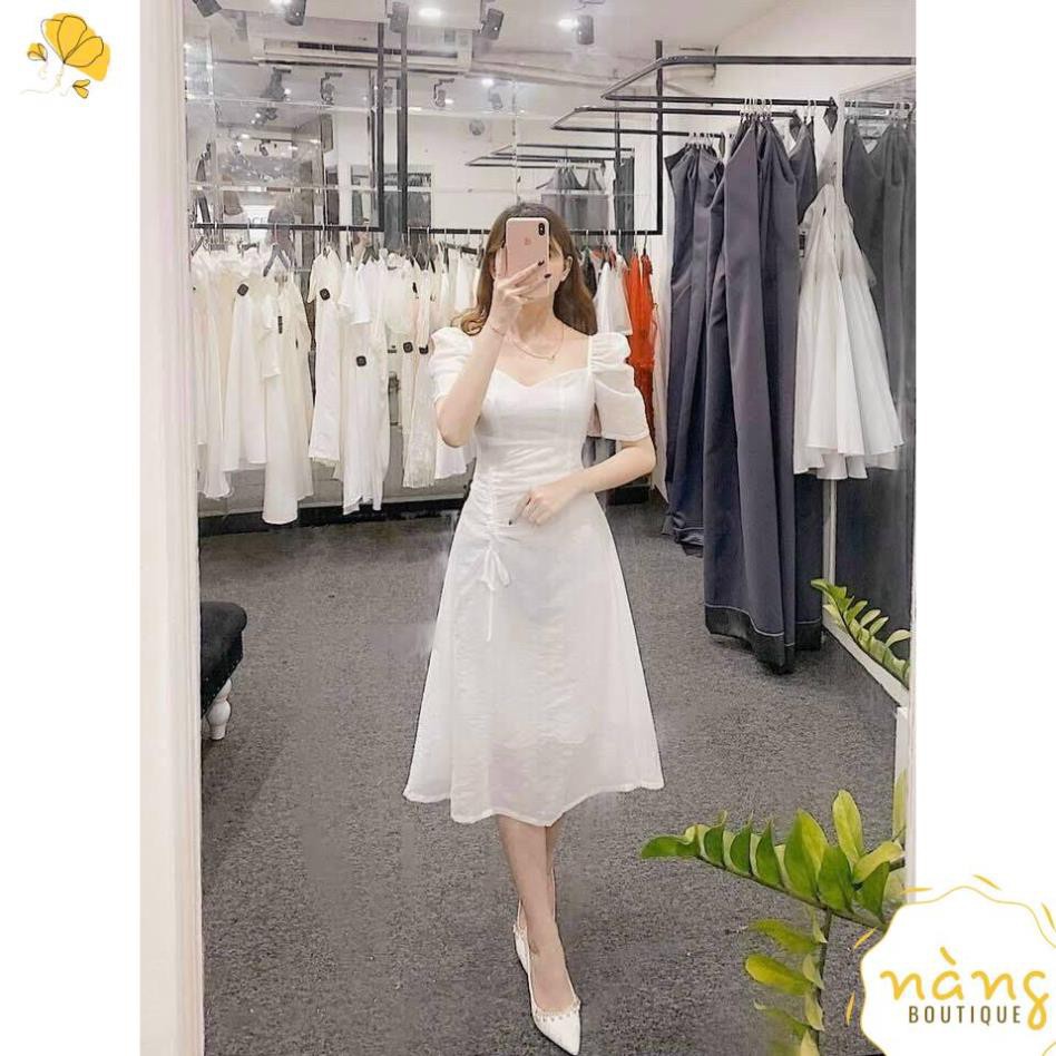 Váy Nữ Đẹp 💖FREESHIP💖 Đầm suông Dự Tiệc tay phồng rút dây hông đẹp nhẹ nhàng [Mẫu Mới 2021] | BigBuy360 - bigbuy360.vn