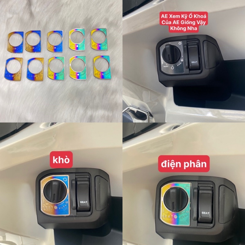Tem Titan Dán Ốp Ổ Khoá Smarkey Vario160, Lead 2022, Vision 2021,Sh350i