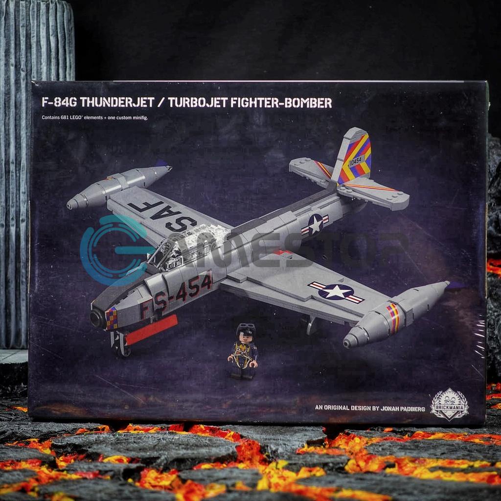 Mô hình Lego F 84G Thunderjet Turbojet Fighter Bomber Brickmania Mô hình lắp ráp Nhựa PVC ABS Chính hãng Nhật LEGOBM01