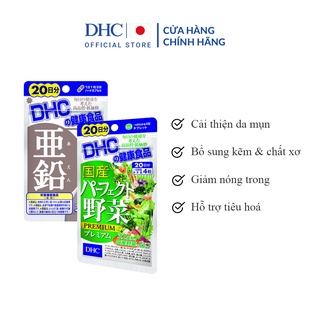 Combo Viên uống DHC Giảm Mụn - Nóng Trong 20 Ngày (Kẽm & Rau Củ)