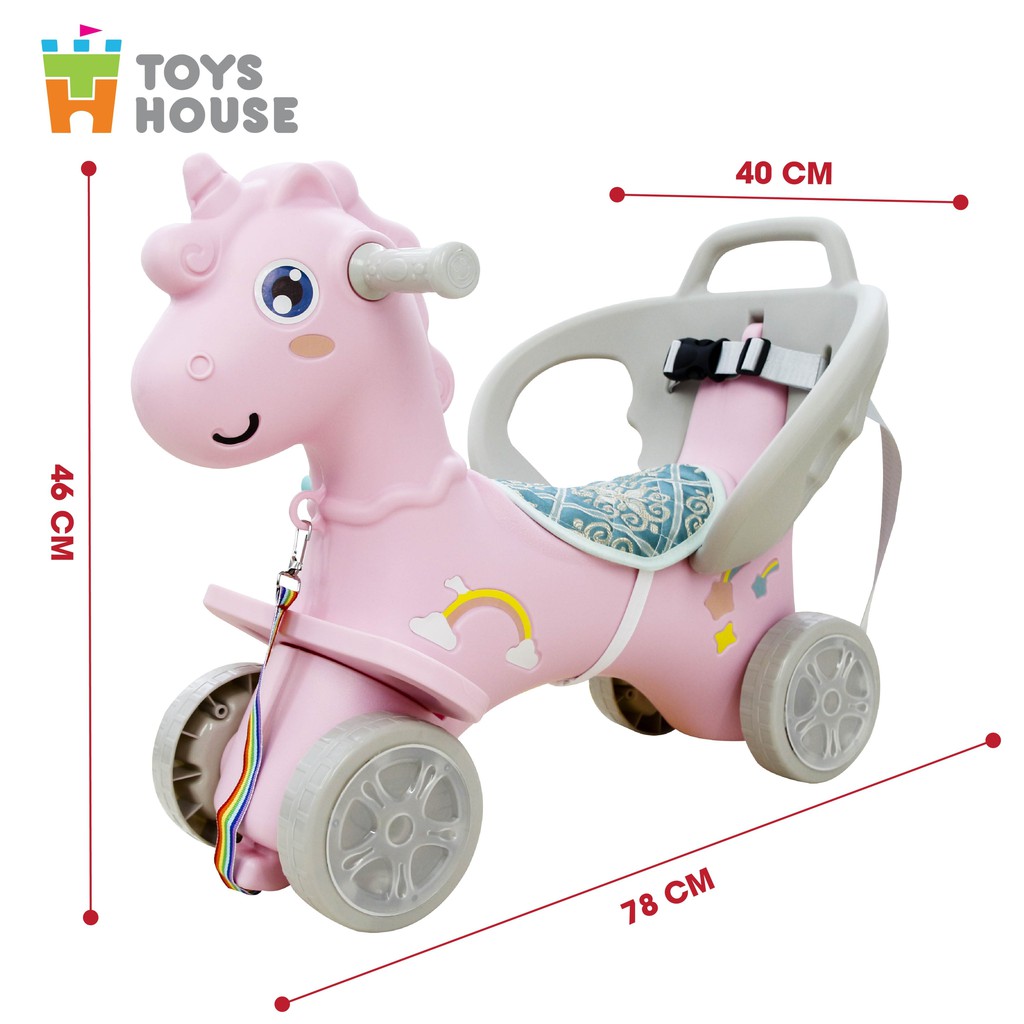 [Mã FMCGMALL -8% đơn 250K] Ngựa bập bênh đa năng kiêm chòi chân và xe đẩy cho bé Toys House WM19031, hàng chính hãng