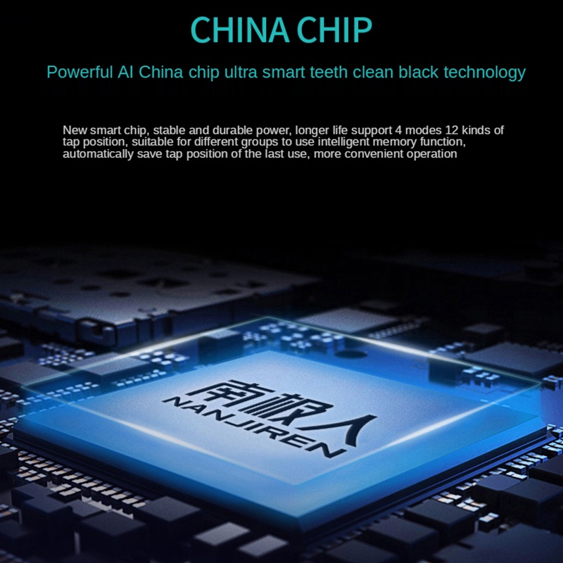 Njr-D1 Pro bàn chải đánh răng điện IPX7 không thấm nước 4 chế độ 12 bánh răng.