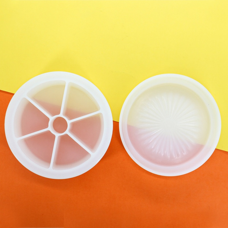Khuôn Tròn Nhiều Ngăn Làm Trang Sức Chất Liệu Nhựa Resin