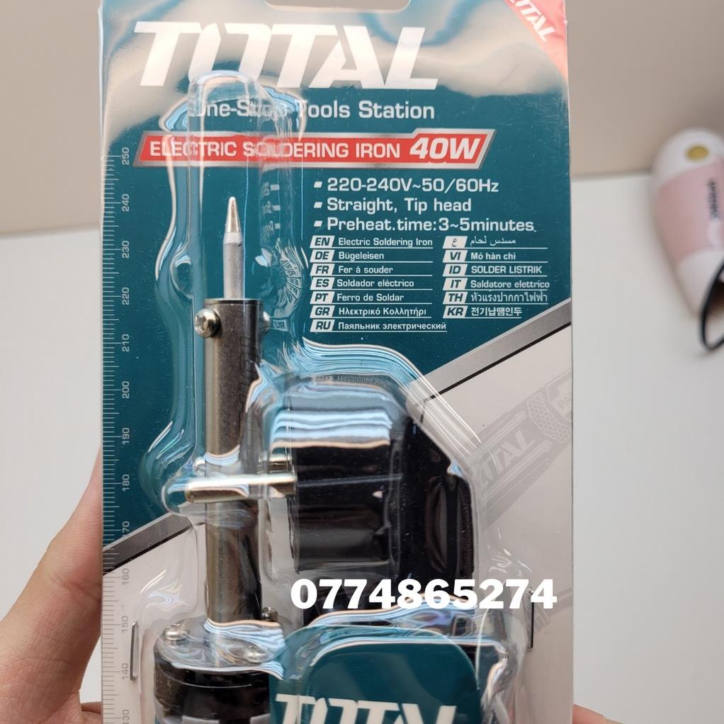 Mỏ hàn chì TOTAL  điện áp 220V~240V công suất 40W - 60W - 100W  Model TET1406 - TET1606 - TET10006