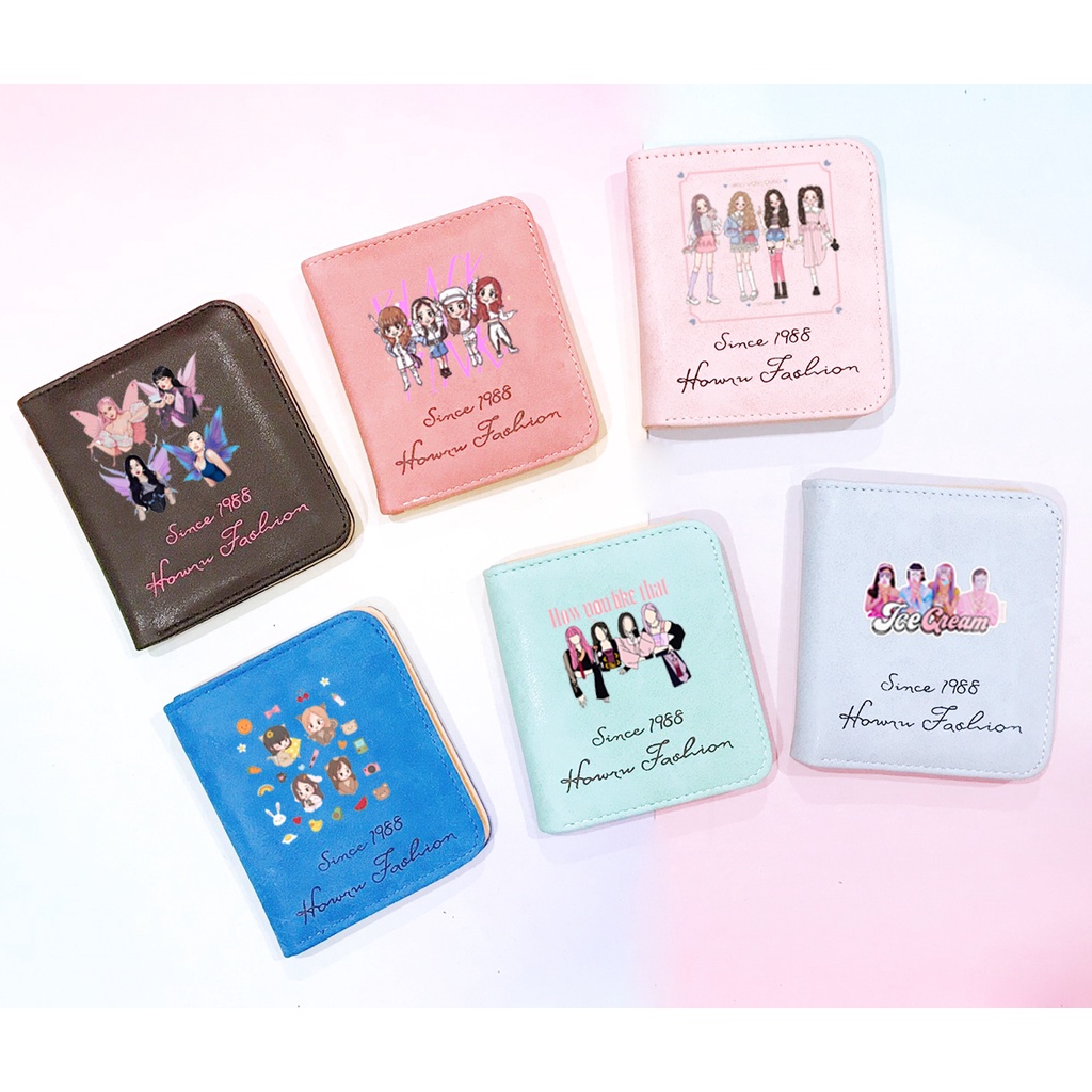 Ví blackpink da lộn dạng ngắn VLNI1 bóp cầm tay bóp cầm tay kiểu