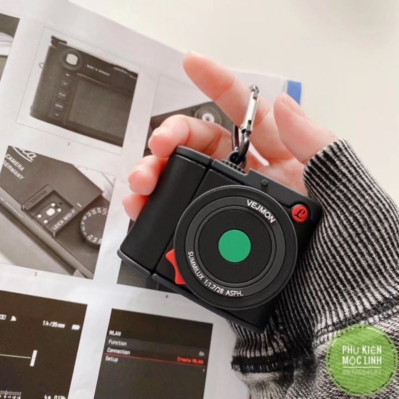 ☘️Tặng kèm móc sắt☘️ Case bao airpod silicon 1 2 Pro 3 Máy ảnh Leica - Vỏ bọc đựng tai nghe không dây i11 i12 ..AirPods