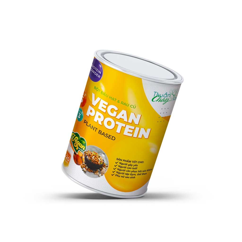 VEGAN PROTEIN - BỘT ĐẬU, HẠT VÀ RAU CỦ BỔ SUNG PROTEIN (KHÔNG ĐẬU NÀNH) - THUẦN CHAY (500GR)