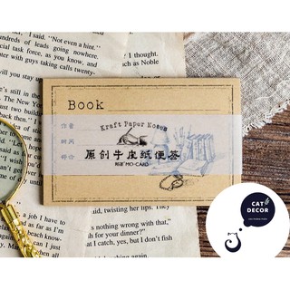 [Cat Decor] Giấy ghi chú cho sách màu vàng phong cách vintage