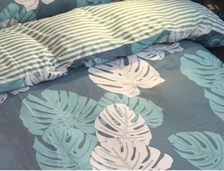 Set chăn ga gối cotton poly hình lá