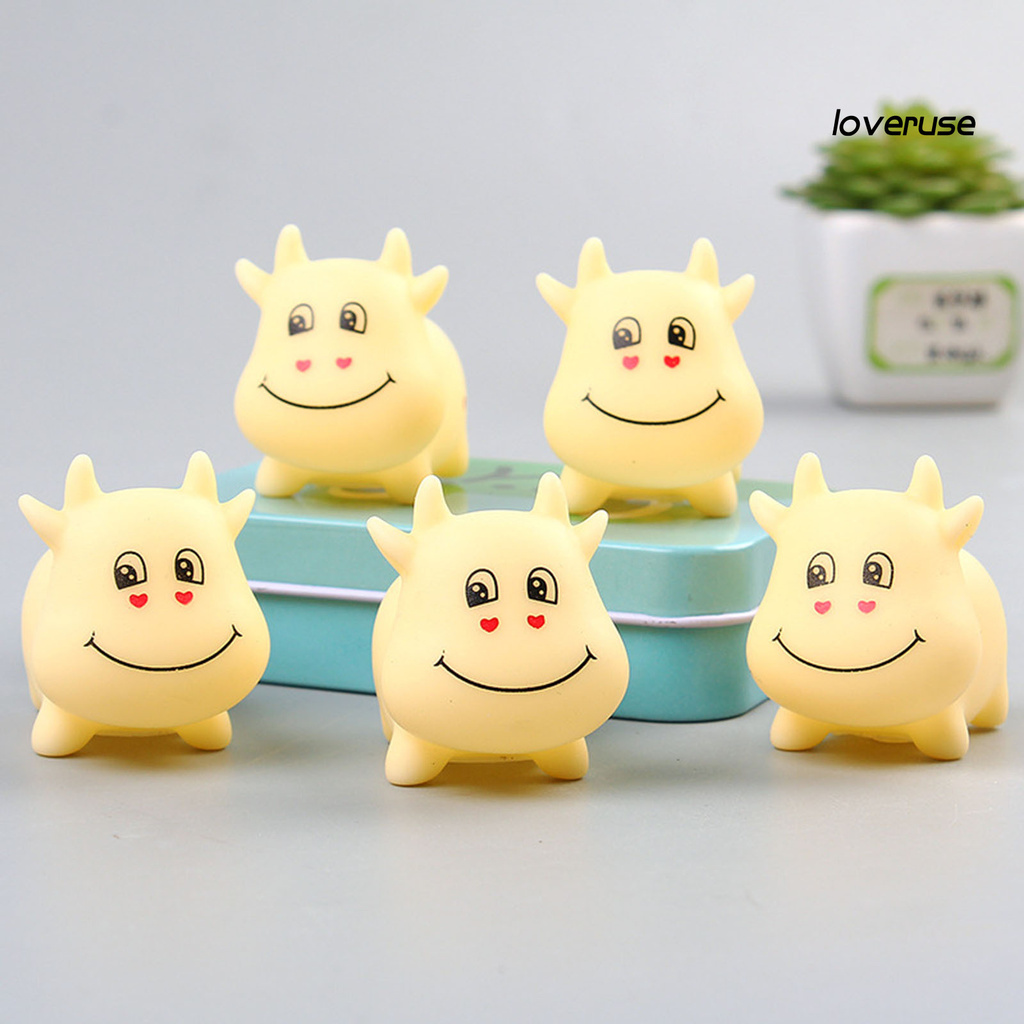 Set 3 Đồ Chơi Bóp Tay Hình Bò Sữa Dễ Thương Giúp Giảm Căng Thẳng