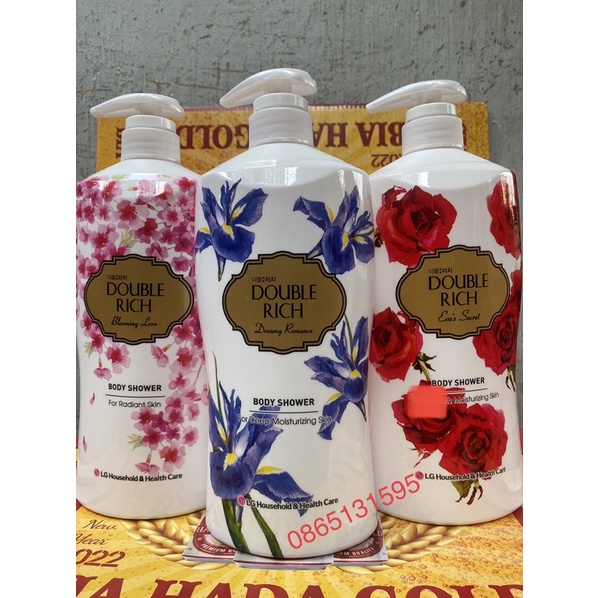 Sữa tắm Double Rich hương hoa giúp tăng cường độ ẩm cho da 800g
