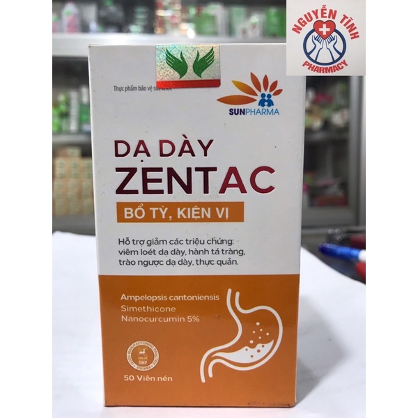 Viên dạ dày Zentac dùng cho viêm loét dạ dày, hành tá tràng, trào ngược