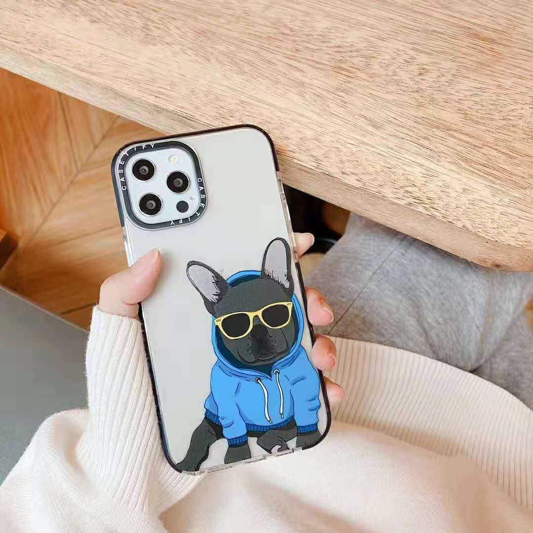 Ốp Lưng In Hình Chó Corgi & Bulldog Cho Iphone 12 / 11 Pro Max X Xs Max Xr Se2 7 8 Plus