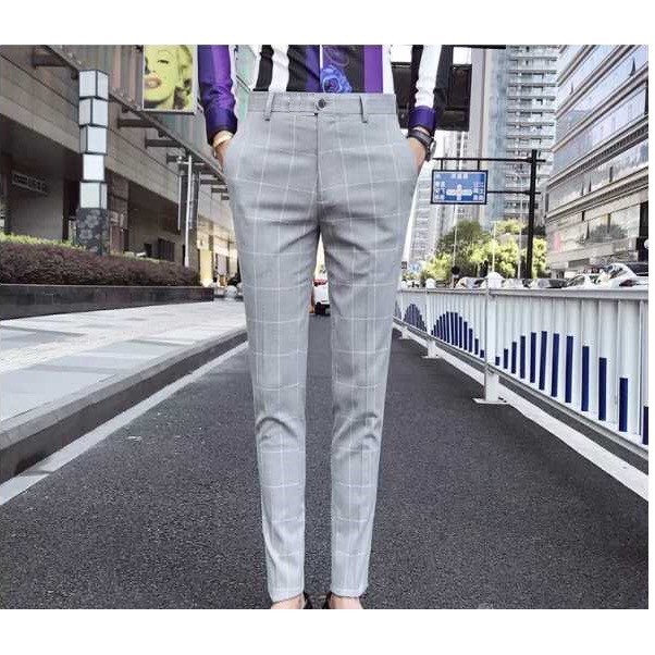 Quần Tây Âu Sọc Hàn Quốc Cực Hot 3 Màu Đơn Giản