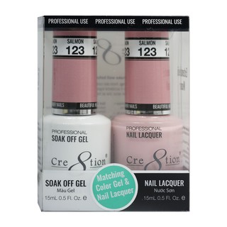 Sơn cre8tion duo gel salmon_123