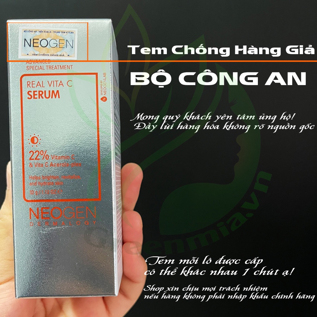 Serum Vitamin C 22% NEOGEN Dưỡng Trắng Tinh Chất NEOGEN DERMALOGY REAL VITA C SERUM [NHẬP KHẨU CHÍNH HÃNG]