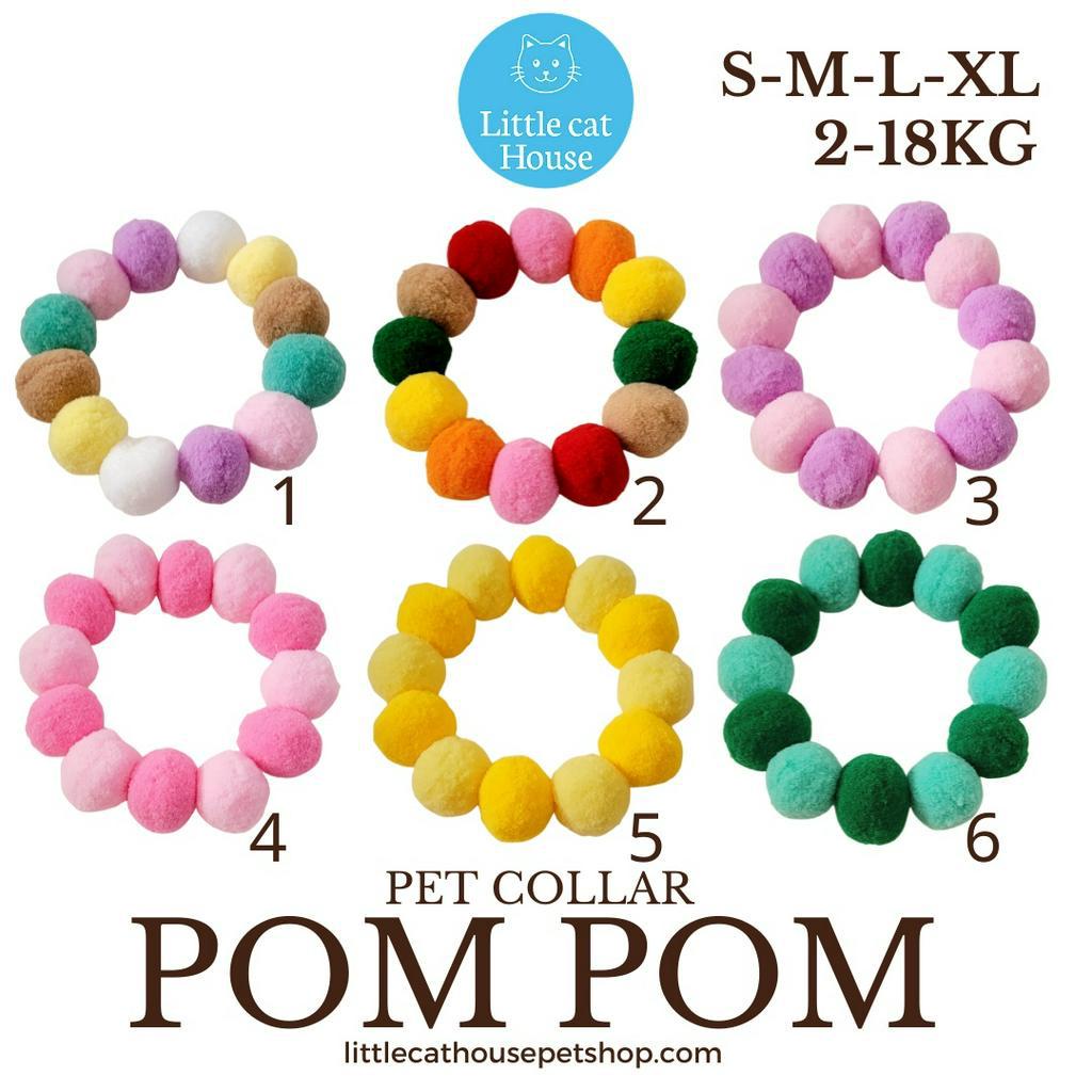 Vòng cổ pom pom cho mèo và cún