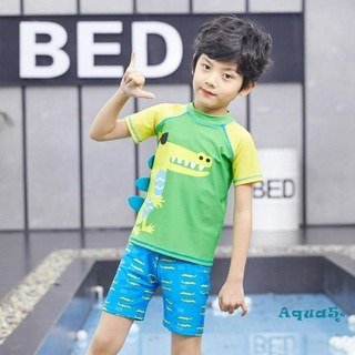 Bộ Đồ Bơi 3 Món Họa Tiết Cá Sấu / Cá Mập Cho Bé Trai