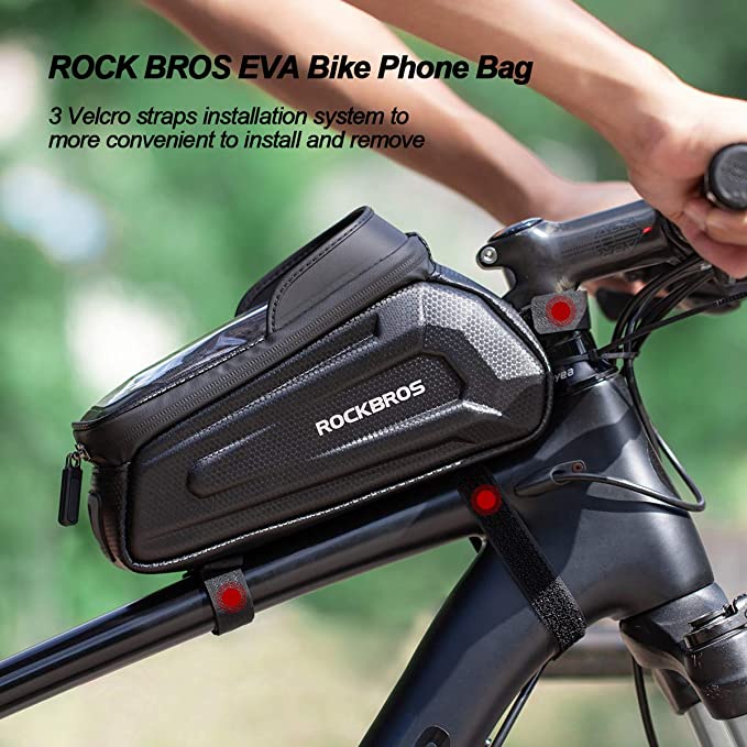 Rockbros Túi Đựng Điện Thoại Màn Hình Cảm Ứng Chống Thấm Nước 6.0 / 6.5 / 6.8 Inch Gắn Khung Trước Xe Đạp