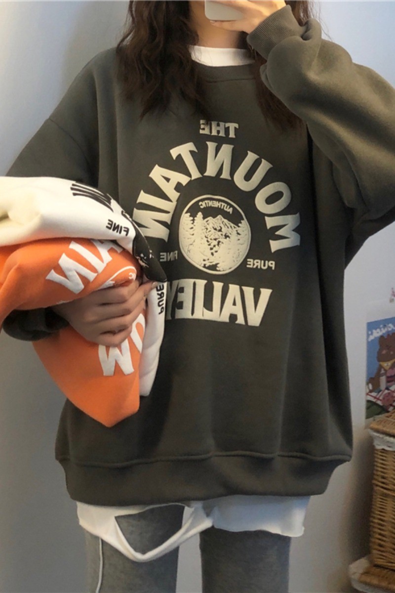 [Áo sweater nữ form rộng] áo nỉ sweater nữ unisex dài trơn sang chảnh vải nỉ quảng châu thời trang hàn quốc | BigBuy360 - bigbuy360.vn