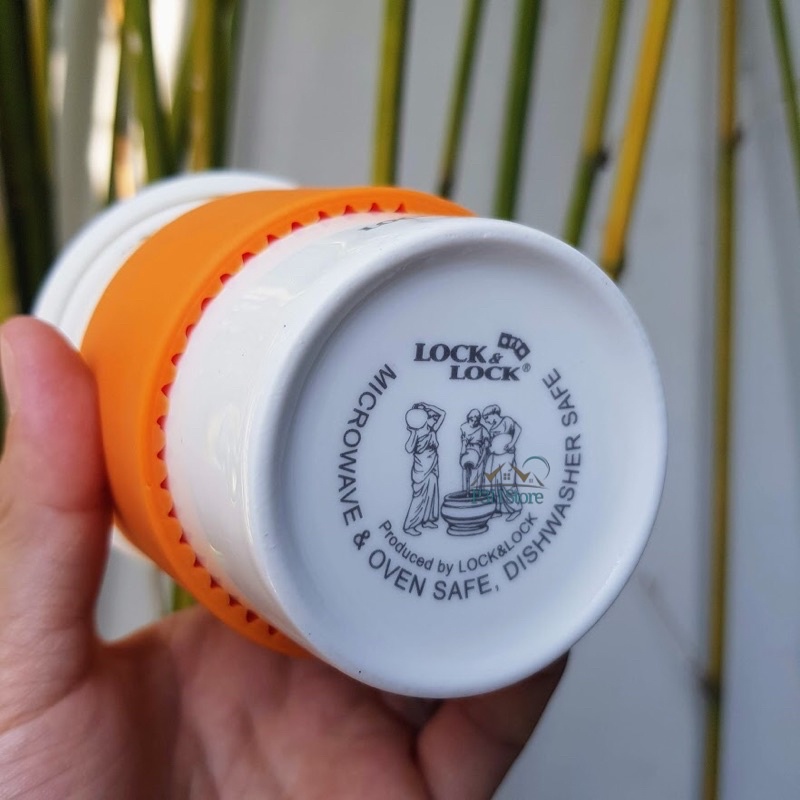 Ly sứ nắp Silicone Lock&Lock Eco Life dung tích 370ml SLB003