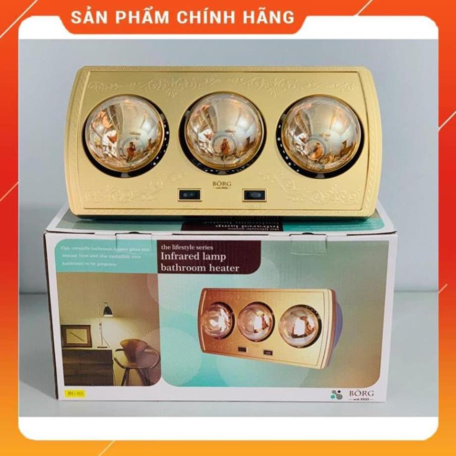 Đèn sưởi nhà tắm Borg Braun thương hiệu ĐỨC BU02 | BU03 | BU16 có quạt thổi