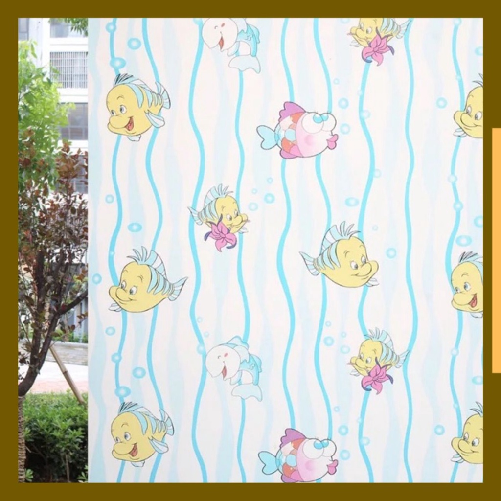 5 m decal dán kính hình cá keo sẵn khổ 45cm