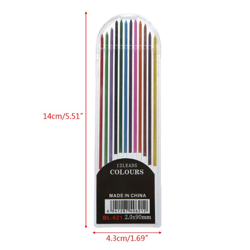 Set 12 Ruột Bút Chì Màu 2b 2.0 mm