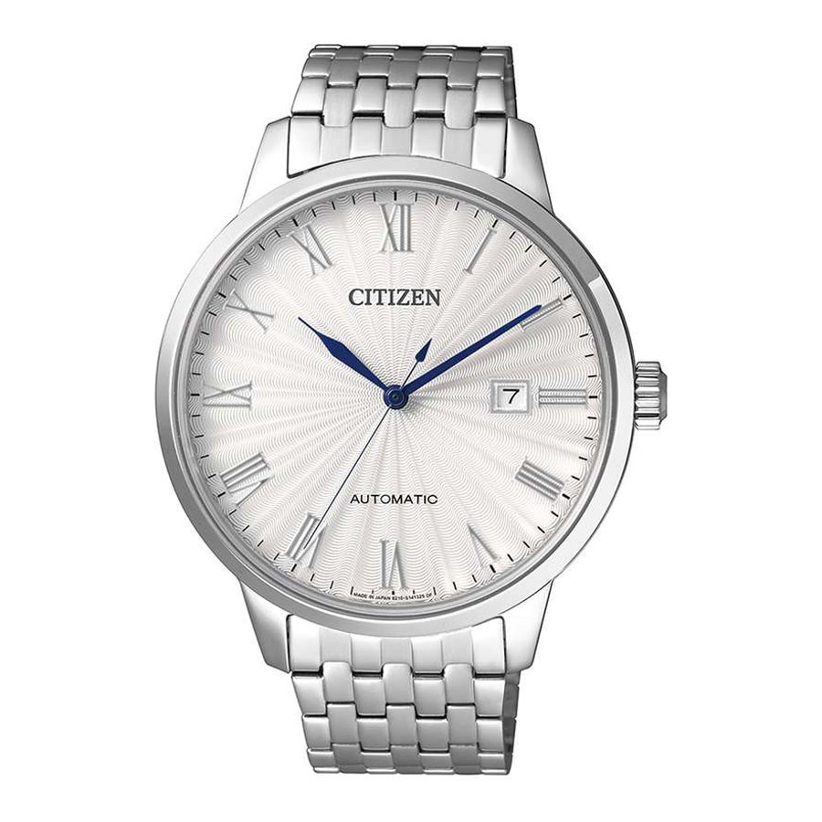 Đồng Hồ Citizen Nam Dây Thép Không Gỉ Máy Cơ-Automatic NJ0080-50A - Mặt Trắng (42mm)
