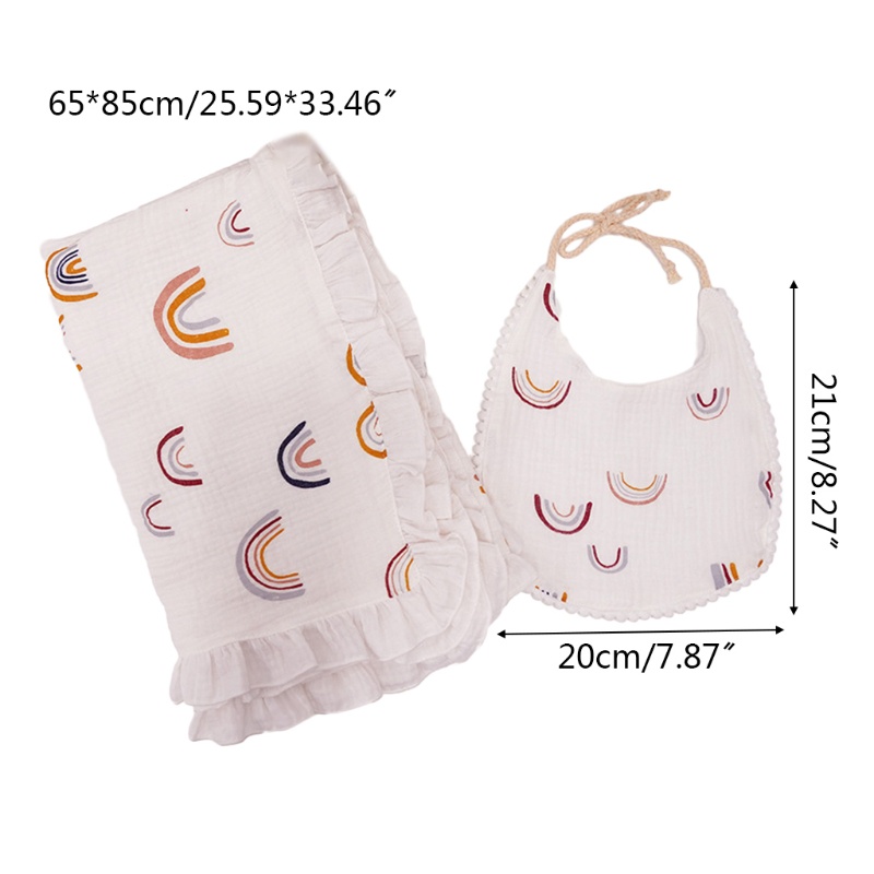 Set 2 Khăn Quấn Em Bé Bằng Cotton Mềm Mại