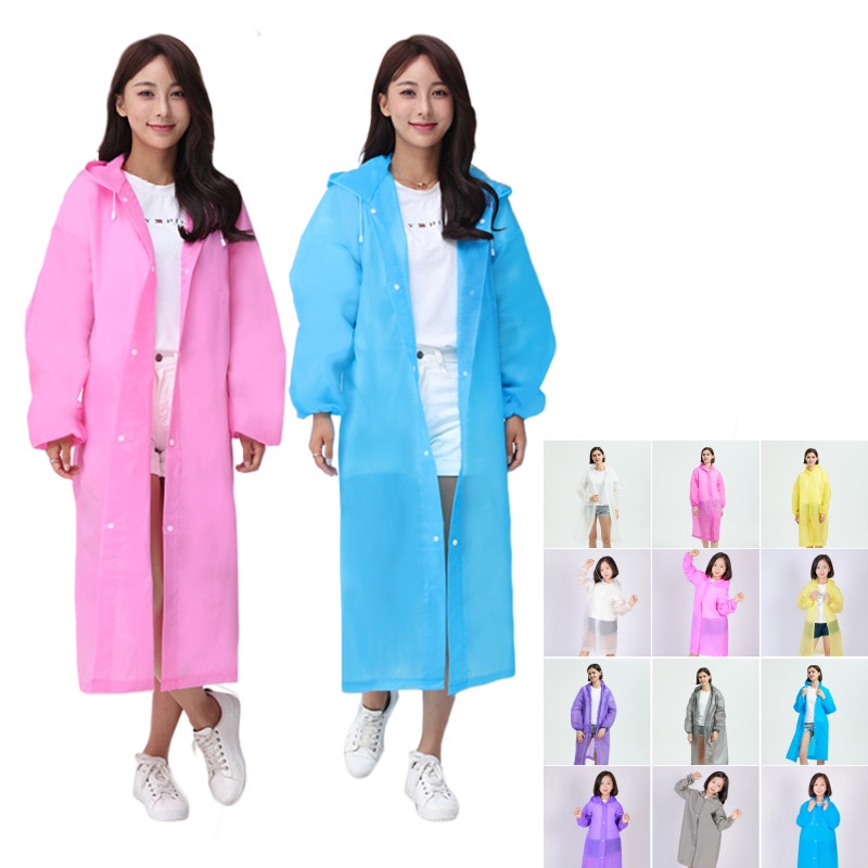 Áo Mưa Dày Dặn Màu Pastel Thời Trang Chống Thấm Nước Cho Nam Nữ