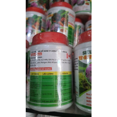 phân bón SIÊU KALI giúp bông nở to đều, màu sắc đẹp.
