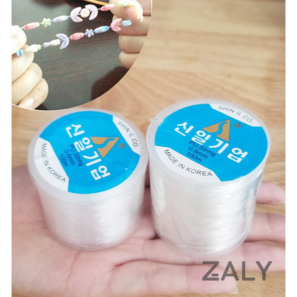Dây cước co giãn xâu vòng tay (Loại cao cấp) - Giá bán 2m - Dây xâu chuỗi vòng handmade DIY - zaly