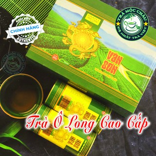 Hộp Trà biếu Cao Cấp Ô Long Vân Sơn 200g - Trà Ô Long Mộc Châu Thượng Hạng