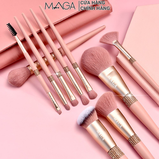 Bộ cọ cá nhân 10 cây kèm ví đựng maga luxury diamond essential makeup brush set