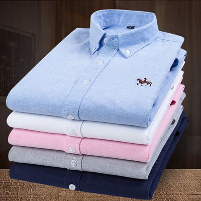 Áo Sơ Mi Dài Tay Vải Oxford 100% Cotton Thời Trang Cho Nam