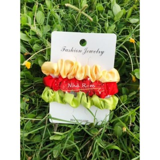 Set 3 cột tóc scrunchies cỡ nhỏ