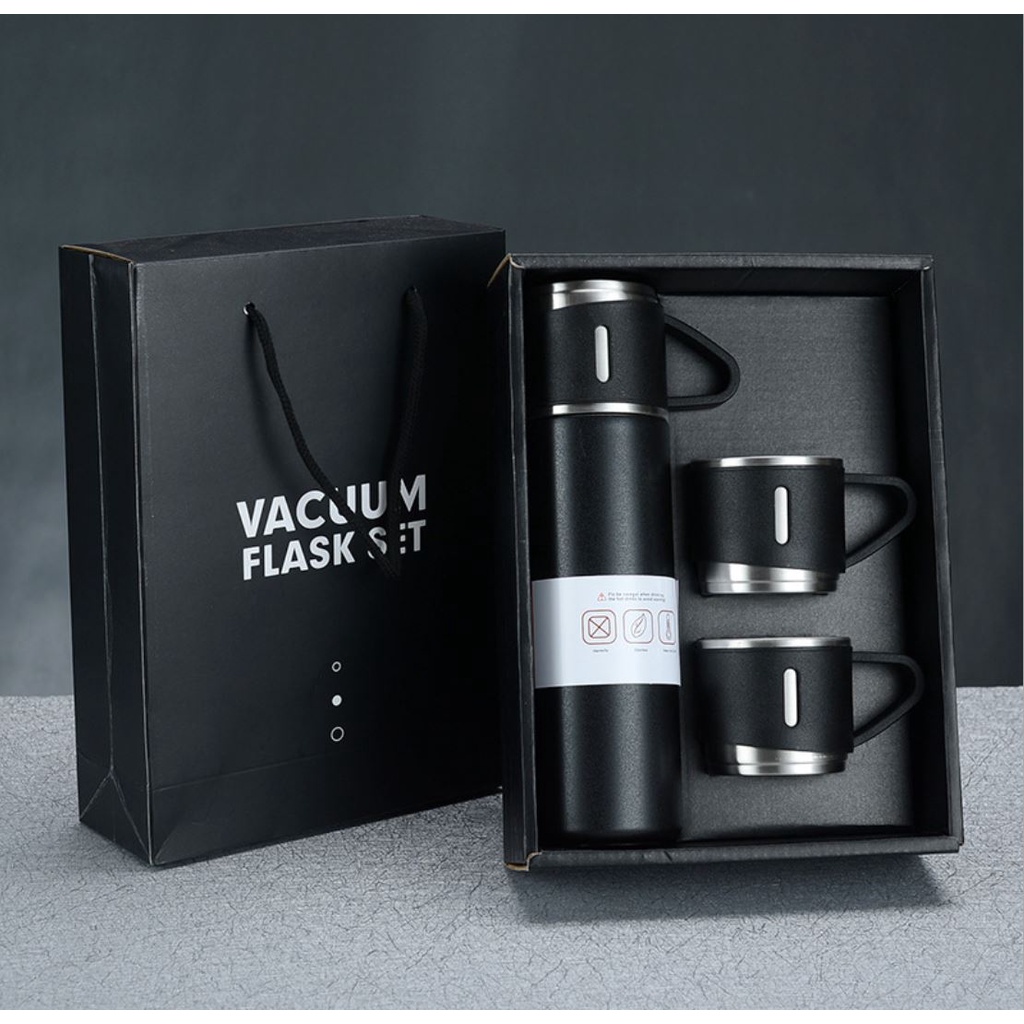 Bình giữ nhiệt cao cấp kèm 2 cốc inox cao cấp -