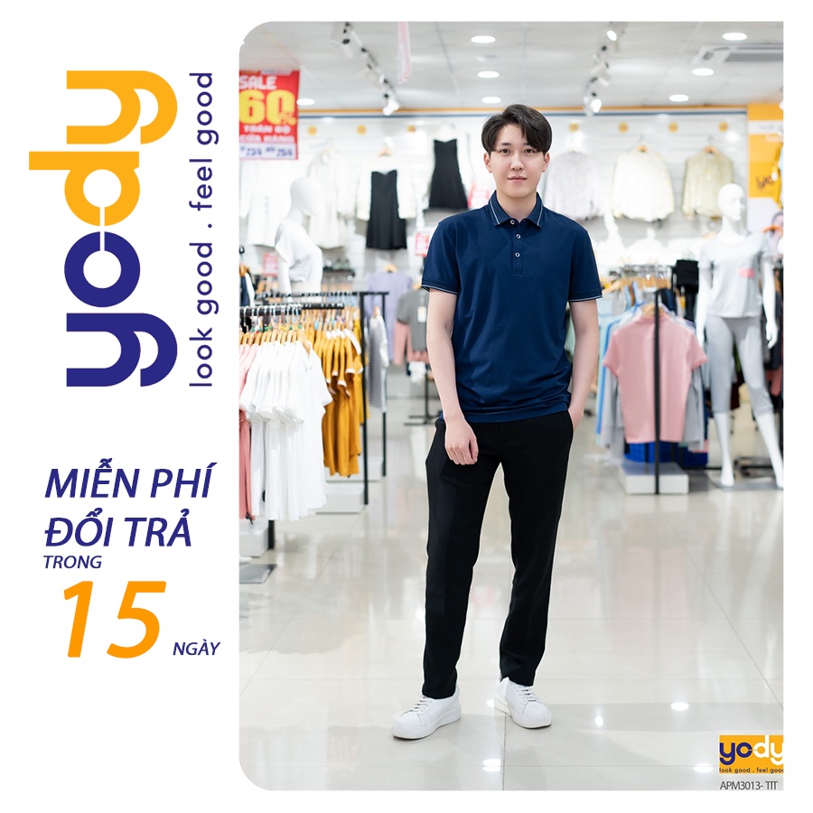Áo phông polo nam pima YODY, siêu nhẹ mềm mịn và kháng khuẩn - APM3013