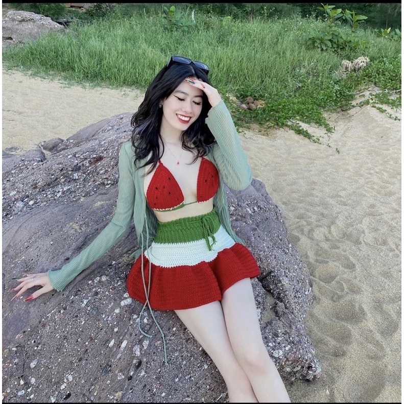 BIKINI LEN CHÂN VÁY XOÈ DƯA HẤU