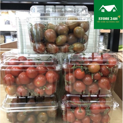 đựng trái cây dâu, nho, mận, cherry