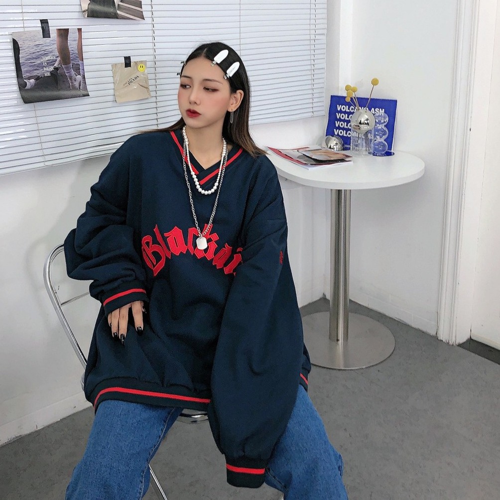 [deal] ÁO SWEATER NỮ CỔ V KIỂU DÁNG ÁO SWEATER UNISEX VÀNG XANH ĐEN - ÁO SWEATER FORM RỘNG ULZZANG HOT 2021 | BigBuy360 - bigbuy360.vn