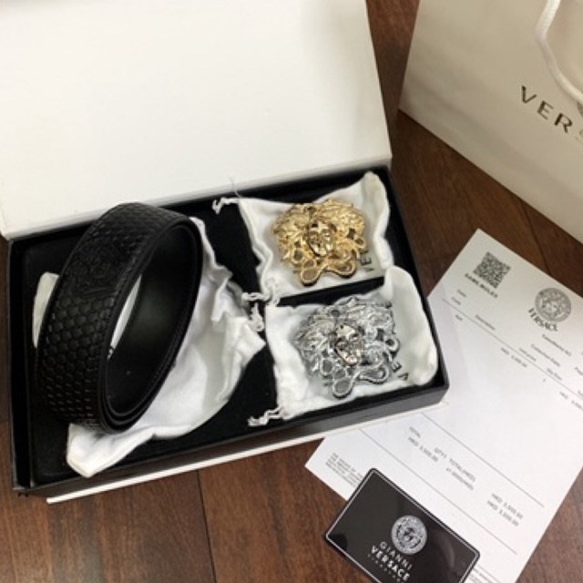 💥THẮT LƯNG NAM💥THẮT LƯNG VERSACE | FULLBOX THẺ TÚI GIẤY | 2 MẶT