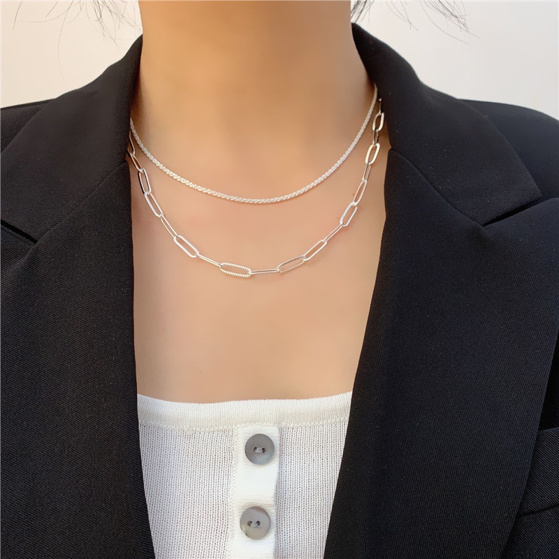 Fashion New Korean Light Luxury Sparkling Super Flash Necklace Female Tide Peach Heart Love Pendant Collarbone Chain Necklace
