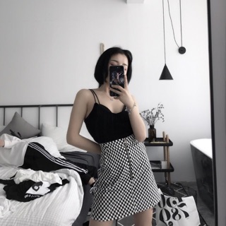 [order] chân váy caro checkerboard ảnh thật cuối